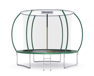 Батут DFC UltraSport 10 ft с внутренней сеткой / лестница в комплекте
