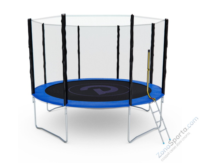 Батут с сеткой DFC Pelpo 12ft с лестницей, Blue
