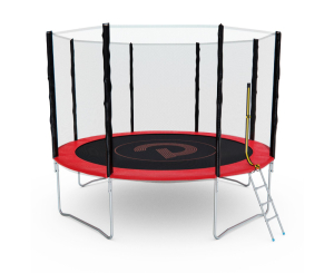 Батут с сеткой DFC Pelpo 12ft с лестницей, Red