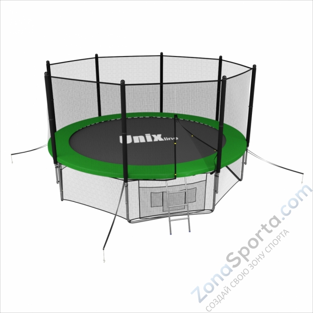Батут Unix line 12 ft outside (Green)