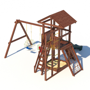 Детская деревянная игровая площадка для улицы дачи CustWood Active 6