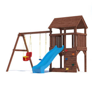 Детская площадка CustWood Scout SC3+ с деревянной крышей 