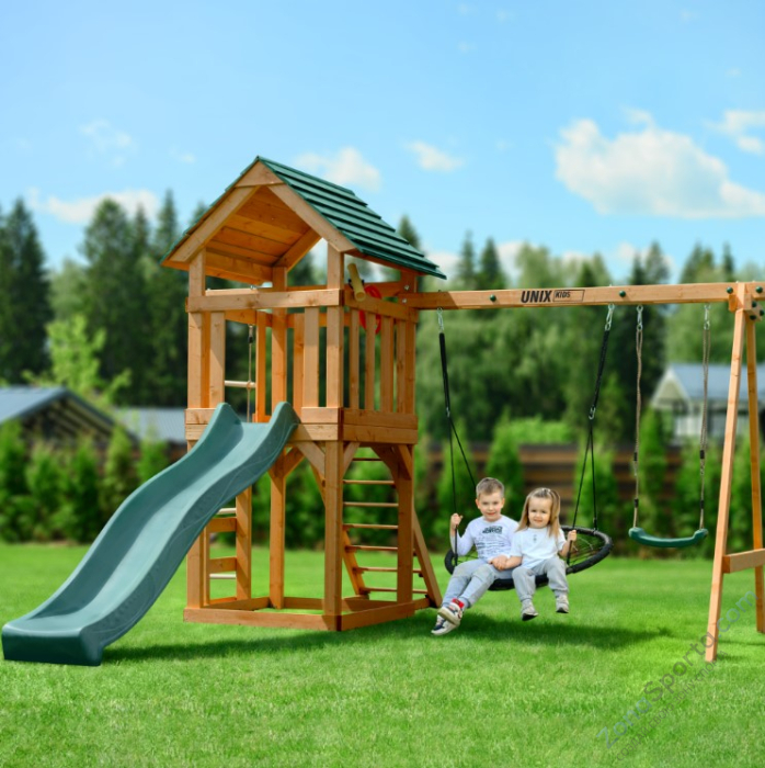 Детский игровой комплекс Unix Kids (6 in 1) Dark Green