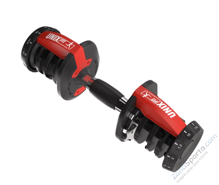 Гантель регулируемая UNIX Fit 16 кг 