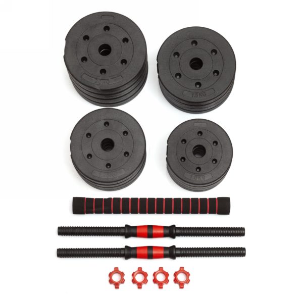 Гантели разборные с грифом, 25 кг. (2 шт. х 12,5 кг.) VictoryFit VF-DС250