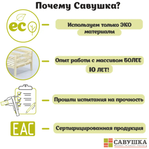 Кровать-домик Савушка-06 двухъярусная 80х160 White (белый)