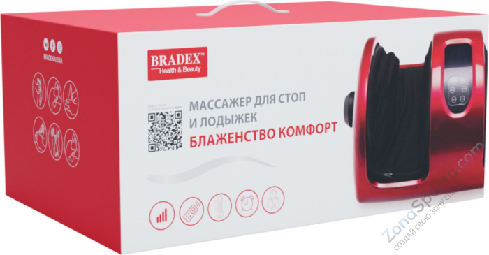 Массажёр для стоп и лодыжек Блаженство Комфорт, красный