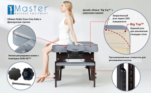 Массажный стол складной Master Montour LX (76 см)широкий