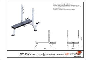 Скамья для французского жима ARMS AR015