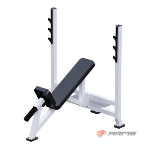 Скамья для штанги со стойками наклонная ARMS AR014